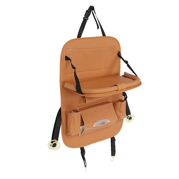 Universal sæde ryglæn taske foldbar organizer pad drikke stol opbevaringslomme bil tilbehør (gul)