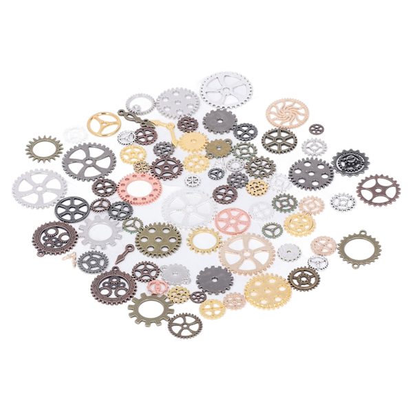 100g Steam Punk Växlar DIY Färgblandning Antik Metall Steampunk Växlar Glamour Hängande Klocka Urverk Växel för Hantverk