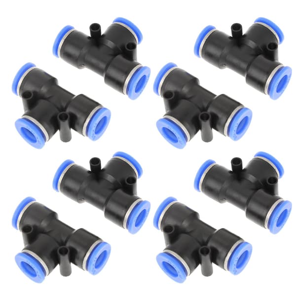 10 st 10 mm 3/8 T-typ pneumatisk koppling luftledning snabbkoppling rörfog