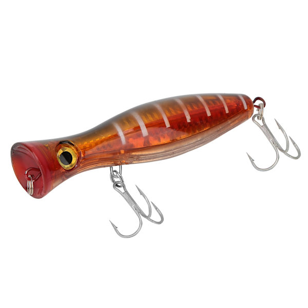13cm artificiellt 3D-ögon fiskbete havsfiske sötvatten fiskedrag med krok (svart & orange)