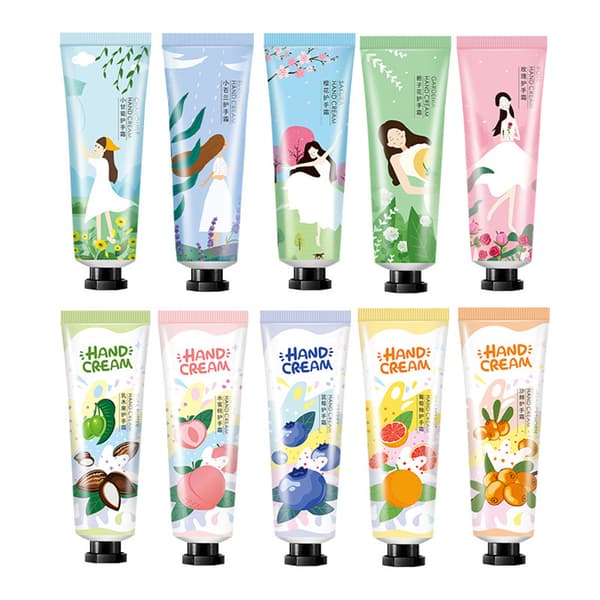 10 st handkrämset Mini handkrämer Blomdoftande handkräm Återfuktande handvårdskräm Närande handkrämer