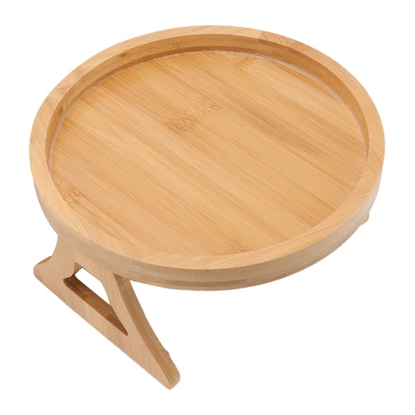Soffbricka Bambu Trä Textur Armstöd Soffa Clip On Brickbord för Kaffe Te Snacks