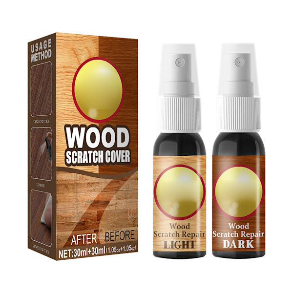 2PCS 30ML Møbelgulv Skrape Gjenopprettingsmiddel Tre Gjenopprettingsutstyr for Tregulv Bord Seng Gulv