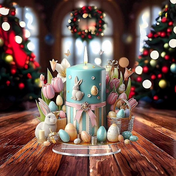 Påskelys Flat Akryl Ornament