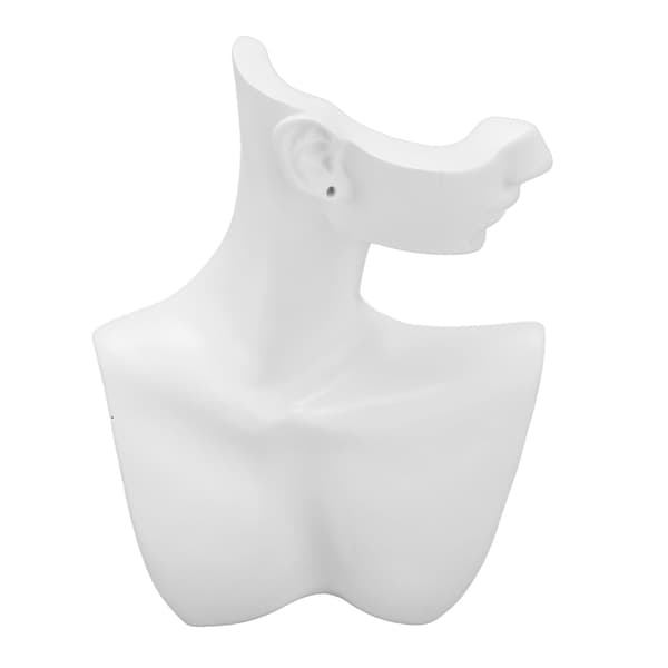 Mannequin Øredobber Stativ Hvit Medium Resin Stabil Byste Øredobber Holder Organizer for Halskjede