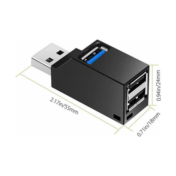 Dobbeltport USB 3.0 udvidelsesstation til bærbare computere, multifunktionel hub med tilslutningsadapter