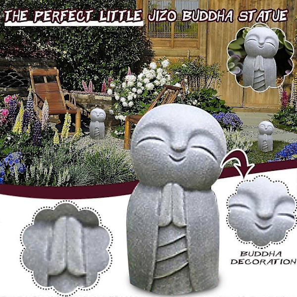 Jizo Staty Den Perfekta Lilla Jizo Buddhan För Hem Eller Trädgård Utomhusdekoration