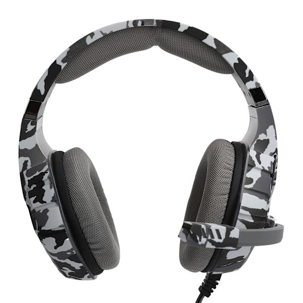 Kablet Gaming Hodetelefon Datamaskin Stereo Hodesett med LED Lys Mikrofon USB+3.5mm Port