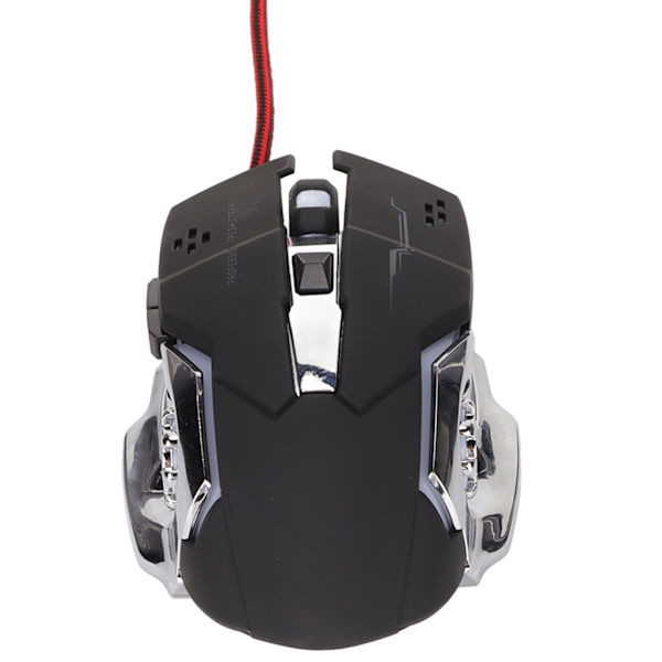 RGB kablet gamingmus med sideknapper, 1200 DPI, RGB-åndedrætslys, USB-mekanisk gamingmus