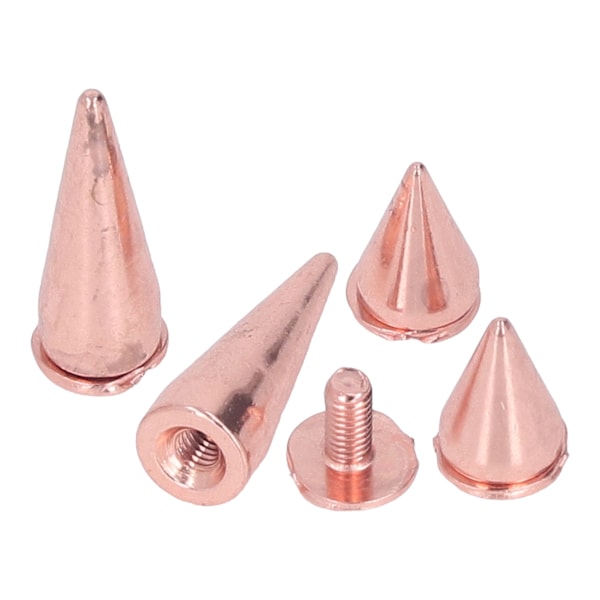 20 st 7x10mm 7x20mm Punk Cone Spikes Nitar Roséguld Metall Galvaniserad Spike Skruv Nitar För DIY Kläder Väskor