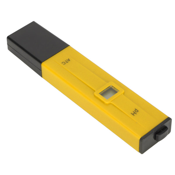 PH-meter Digitalt display Lille fejl 0,0 til 14,0 pH måleområde ABS PH-pen til akvarier Laboratorium Gul Sort
