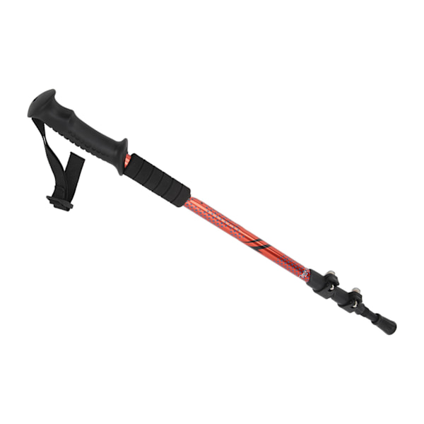 Teleskooppinen vaellussauva 3-osainen alumiiniseoskävelysauva Retractable Walking Pole vuorikiipeilyyn tutkimus punainen