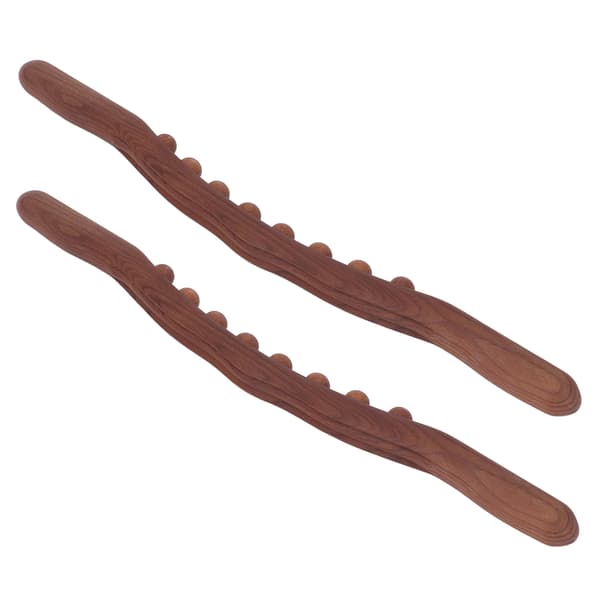 2 stk. træskrabestok 8 massagedutter Stor kontakt Multifunktionel træ Gua Sha-stok til rygkropsmassage