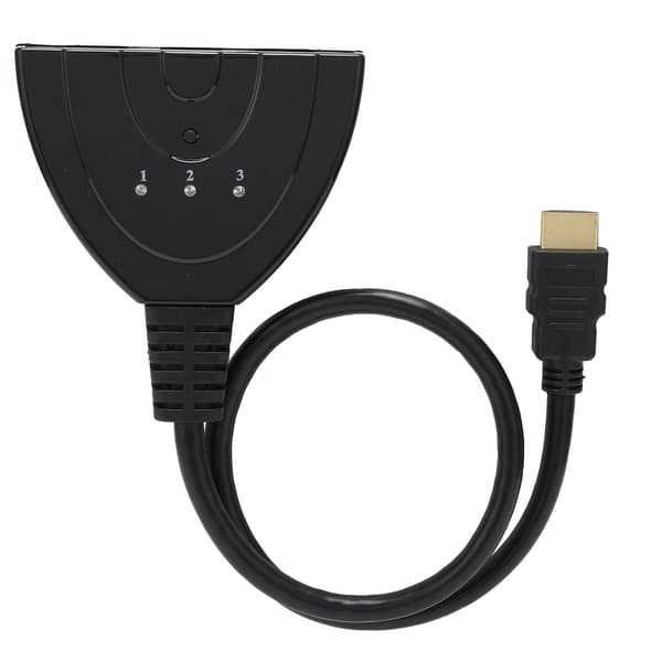 3-ports High-Definition Multimedia Interface Switch 3 ind 1 ud 1080P Hub Switcher Plug and Play Splitter Adapterkabel