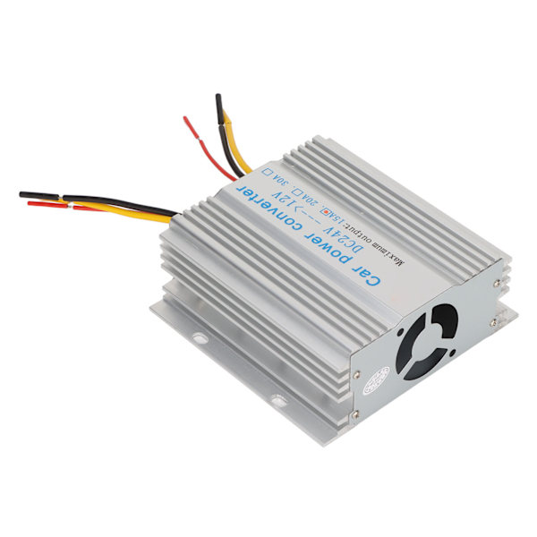 Bilstrøminverter 15A 180W Aluminiumlegering DC 24V til 12V Stabil Sikker Bilinverter for Buss LCD-overvåking