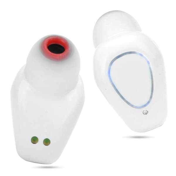 G40 Bluetooth 5.1 True Wireless hörlurar med LED-strömdisplay, touchkontroll, magnetiska öronsnäckor, vit