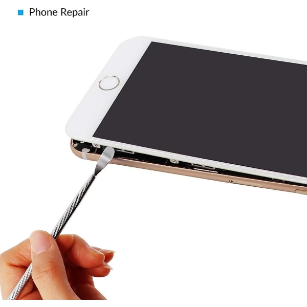 3-delt metalspudgersæt med dobbelt ende til reparation af mobiltelefoner, tablets og bærbare - 172 mm