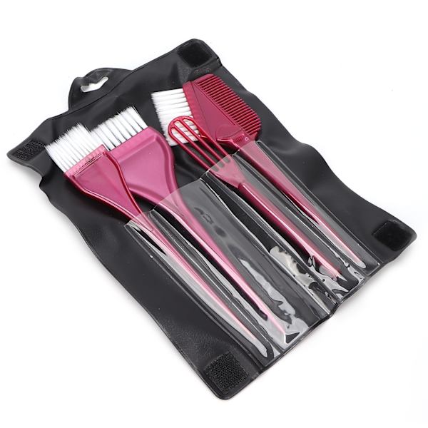 Set Ammattimainen hiustenvärjäys-värjäysharja-applikaattori säilytyspussillaWine Red