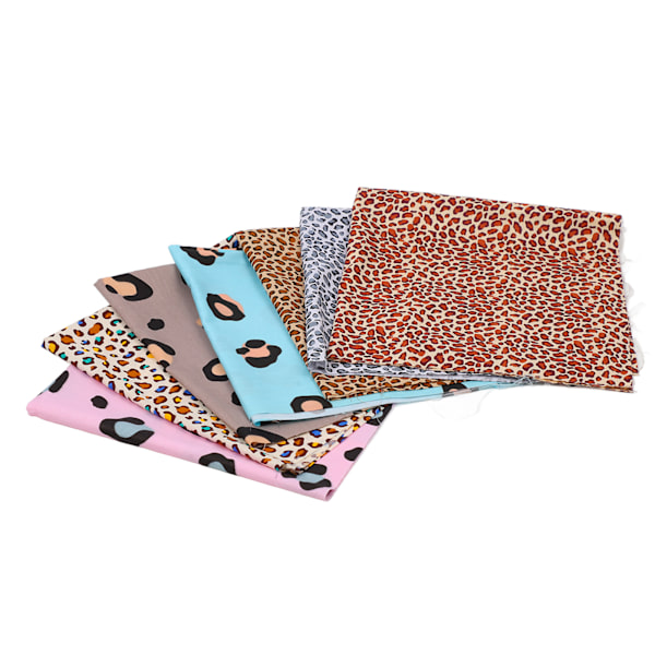 Leopardprint stoff 19,7 tommers brede assorterte stiler Mykt pustende lett flerbruks quilting stoff for håndverk DIY