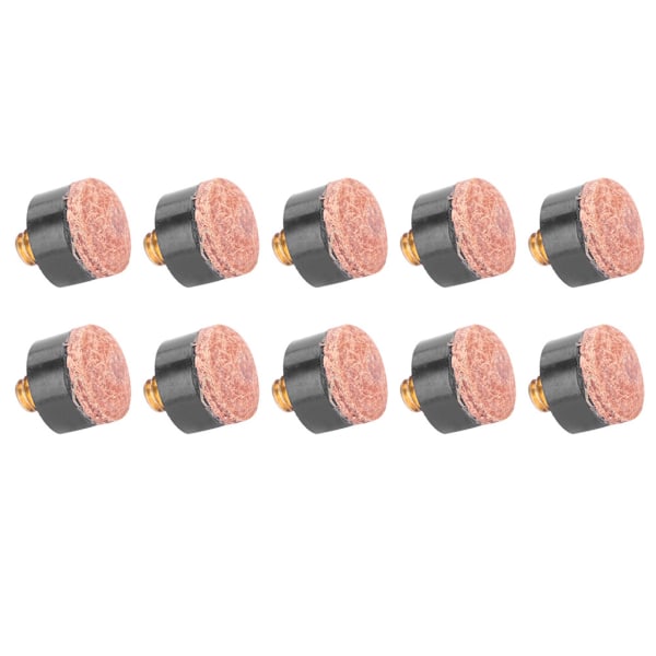 10 stk Biljard Snooker Pool Cue Pole Tip Reservedeler Utstyr Tilbehør (12mm)