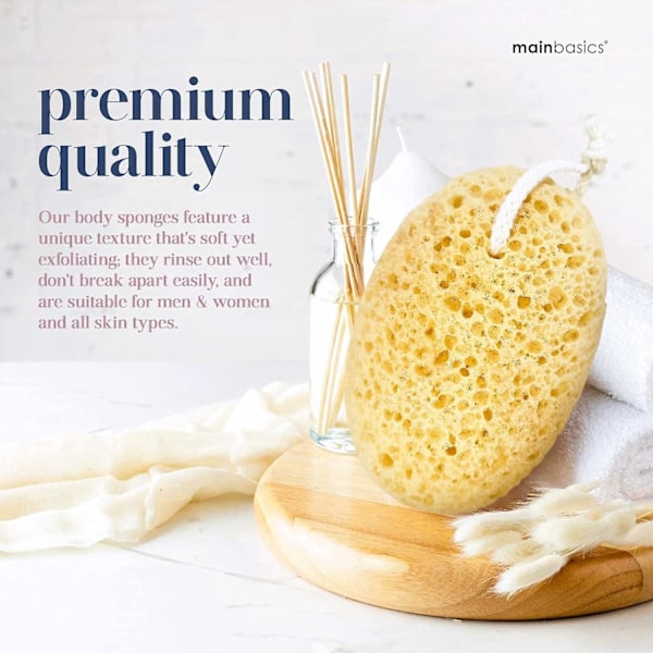 Badsvamp, Exfolierande Kroppssvamp Stor & Mjuk Duschsvamp, Skum Loofah - 2-pack