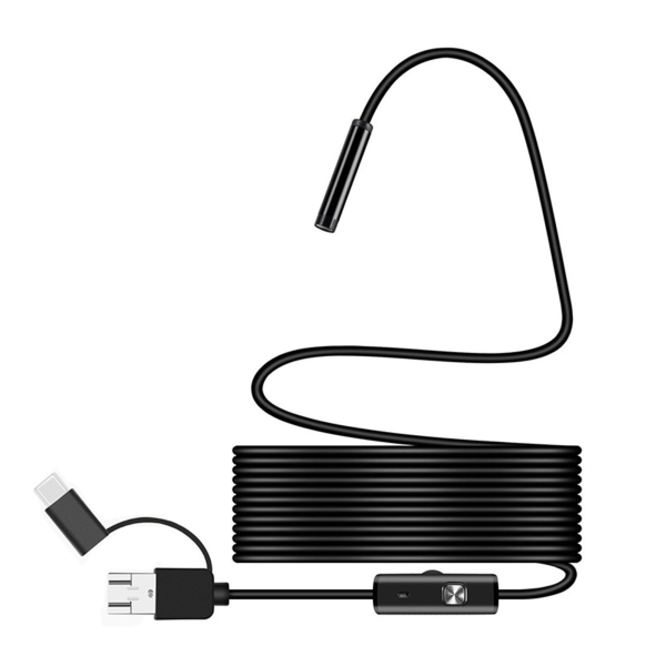 USB Industrial Endoscope Snake 5m Kabel High Definition Metal Inspection Camera för telefondator
