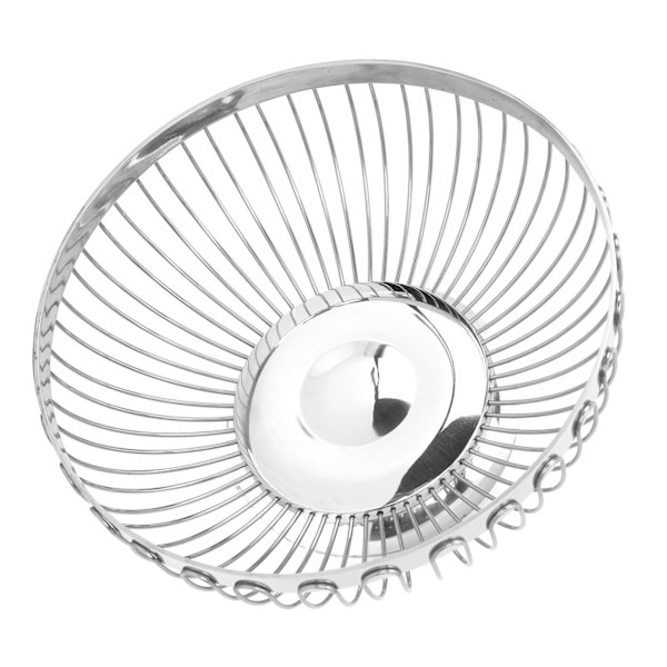 Rustfrit stål frugtkurv multifunktionel dekorativ spejlpoleret stor kapacitet frugtskål til stue 10,5x20,3x9cm / 4,1x8,0x3,5in