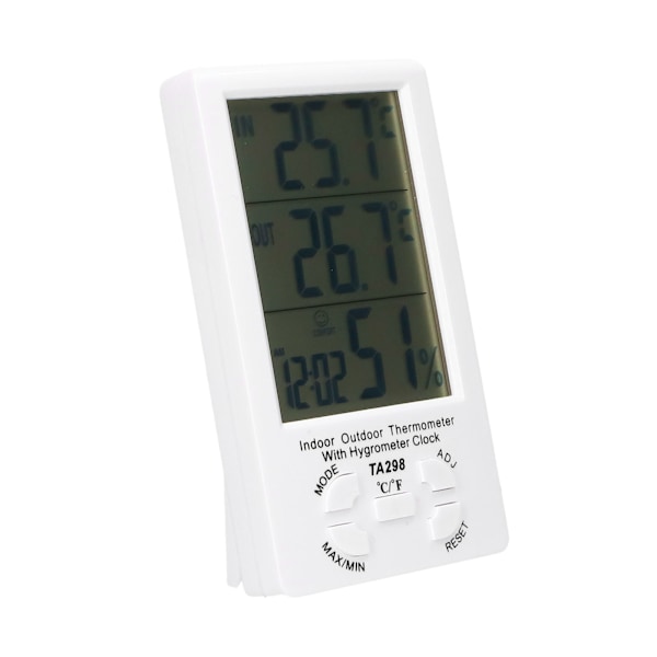 Indendørs hygrometer digitalt elektronisk termometer og fugtighedsmåler med temperaturfugtighedsovervågning til hjemmet