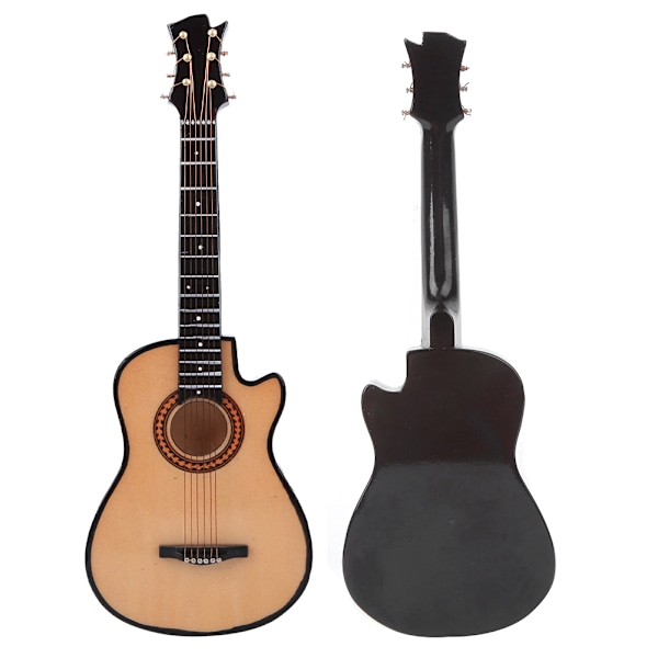 Miniatyr akustisk klassisk gitarrmodell Mini trägitarr skrivbordsdekoration presenter20cm