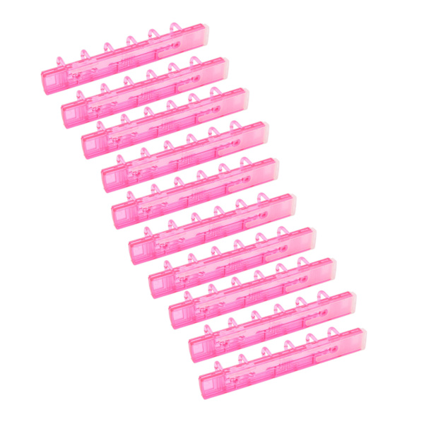10 stk. Bindekamme ABS 6 Huller Binderinge til Lærer Studerende Dokument Notebook Fremstilling Pink