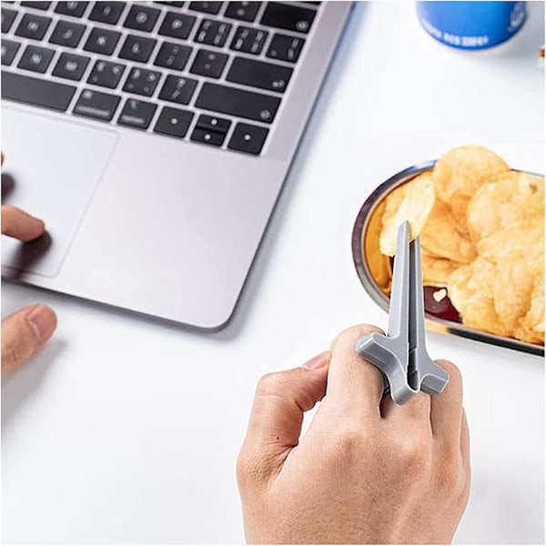 9.5*3cm Gamer Finger Spisepinner, Finger Spisepinner, Snack Mat Tang, Plast Snack Spisepinner, Plast Mat Tang, Lazy Helper Spisepinner, Finger Spisepinne