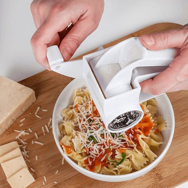 Manuell ostjern i rustfritt stål - Fin trommel for parmesanriving