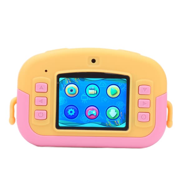 Barnkamera 2 till 3 timmars batteritid USB-laddning Anti-fall Mini Bärbar Digital Barnkamera för Barnpresenter Rosa