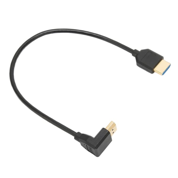 90 graders nedåtriktad HD Multimedia Interface-kabel 48 Gbps guldpläterad flexibel HD 8K HD Multimedia Interface-kabel för bärbara datorer
