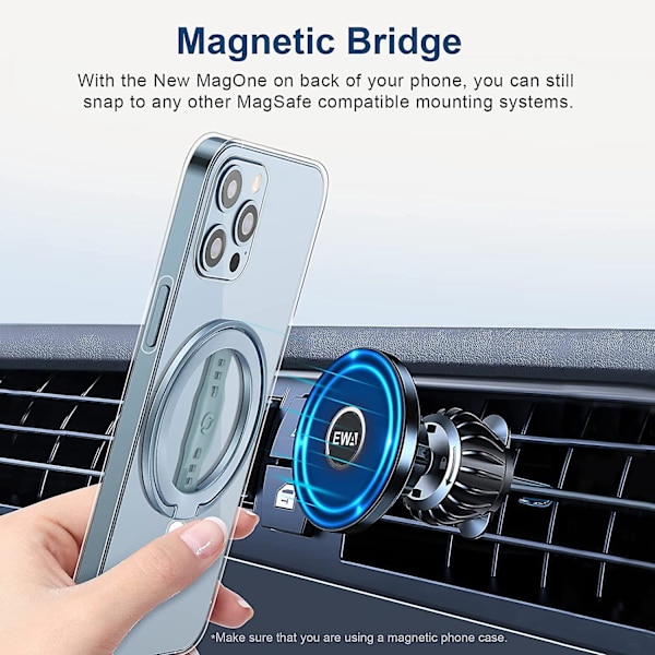 Silikon grep telefonholder for iPhone 14/13/12 Pro/Max/Plus med Magsafe og magnetisk ring