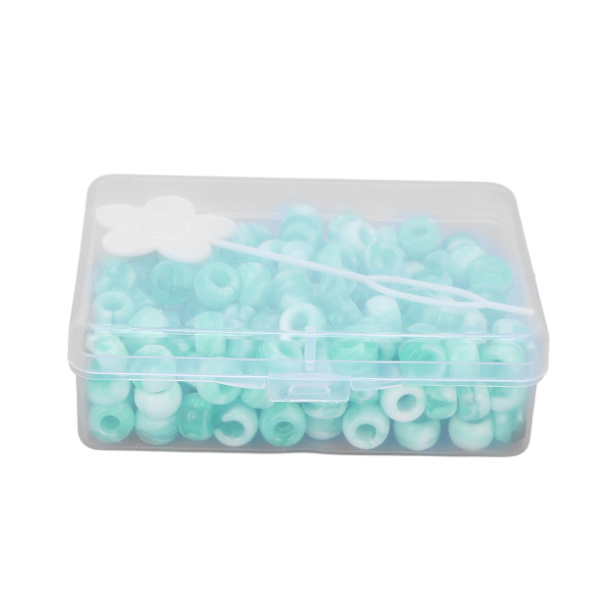 200 stk Hårperler Mote Akryl Godteri Blandede farger DIY Hårdekorasjon Perler for Hårgrønt