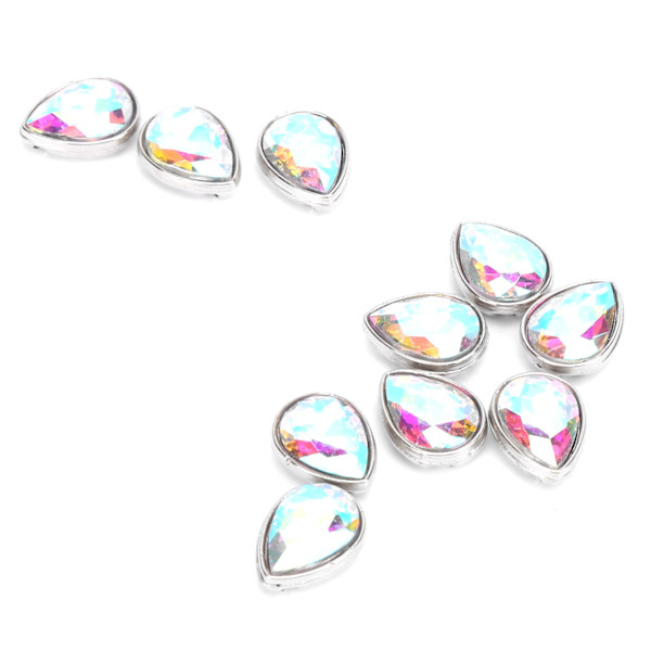 10 st Rhinestones Patchable Stylish Bright Edged Claw Rhinestone för DIY Hand‑Made DekorationAB Färg