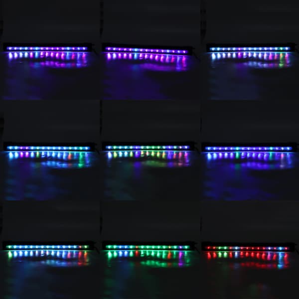 Multifunktionel LED Farverig Lysstribe Boble Lys Bar til Akvarium Fisketank 100-240v EU(DB-40 )