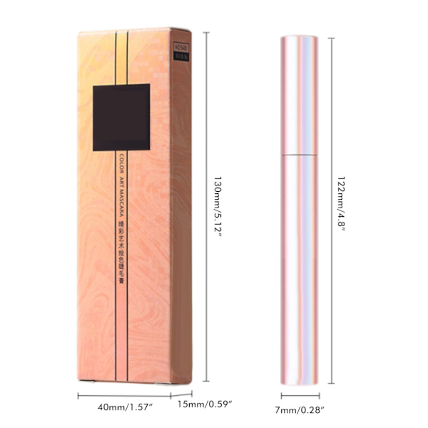 Färgad Mascara Fiber Lash Mascara Långvarig Vattentät och Smetfri Ögonmakeup