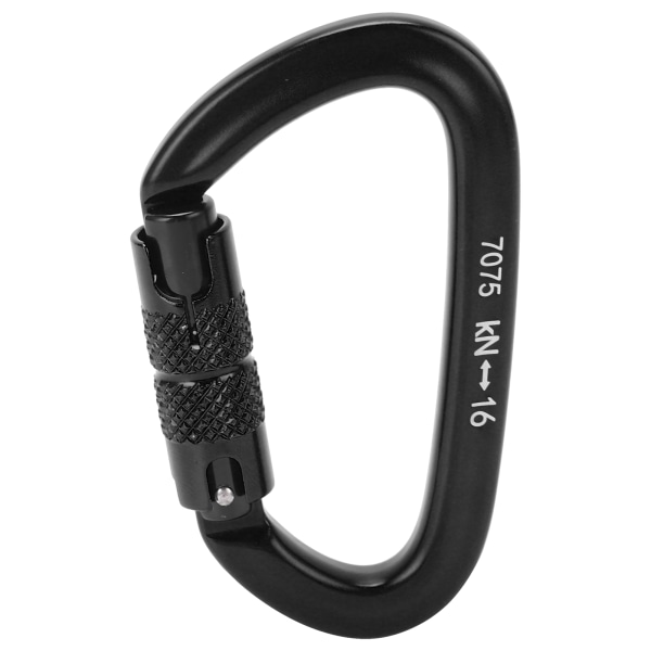 Aluminium Auto Locking Klättring Karabiner Klipp Twist Lock DRing Klippkrok för Vandring (Svart Nr 9 Auto Locking Karabiner)