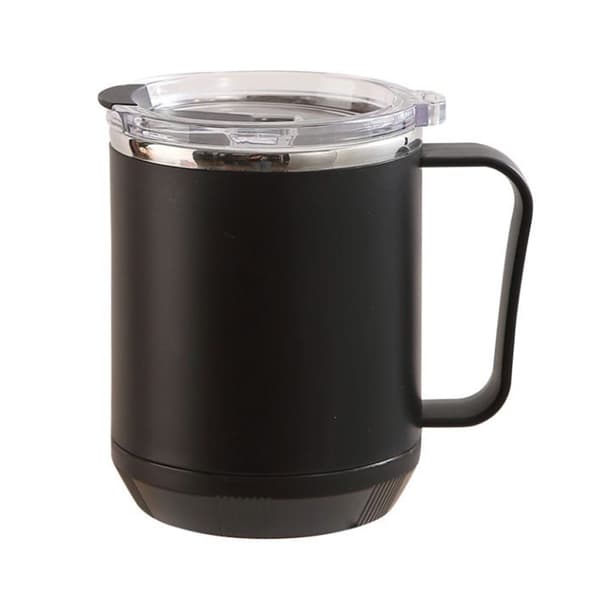 Kaffemugg 460ml 304 Rostfritt Stål Foder Läckagesäker Elegant Bärbar Mugg för Utomhusaktiviteter Svart
