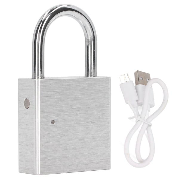 Bluetooth Hengelås USB Oppladbar APP Kontroll Slagfast Smart Hengelås for Cabinet Iron Gate Gym