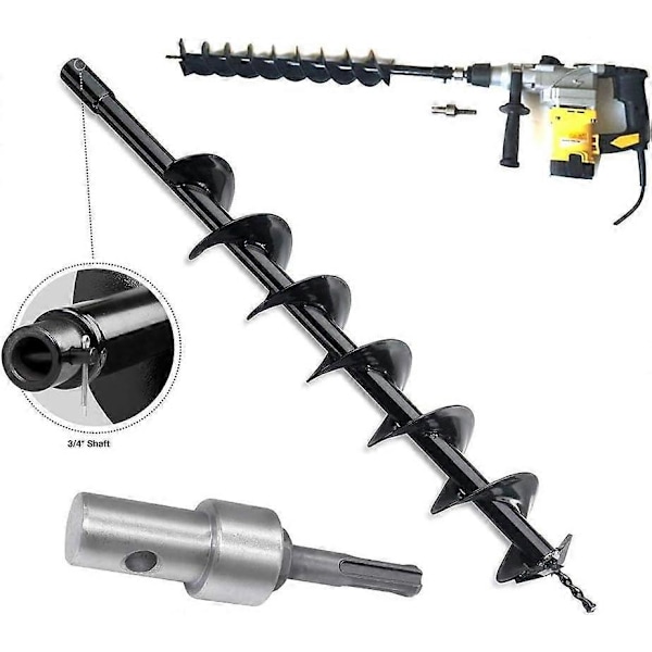 Borekroneadapter for 4' lengde borekrone nøkkelfri chuck rundt skaft for muttertrekker