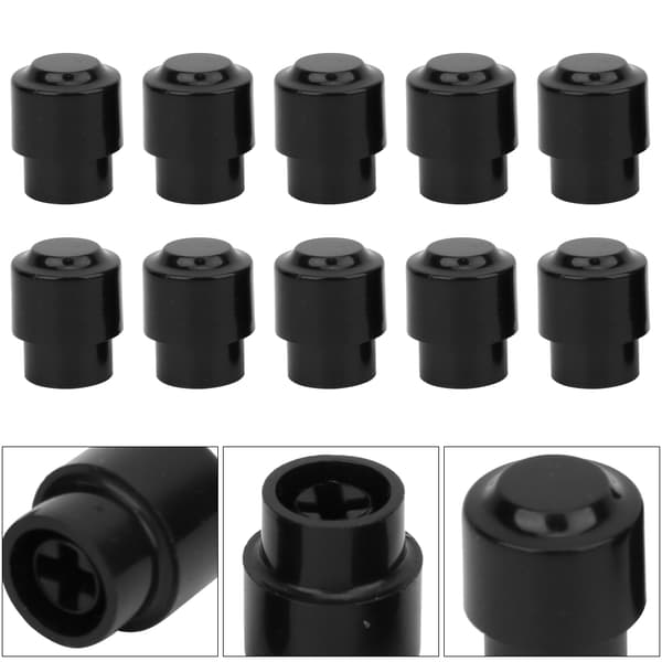 10 STK Pickup Switch Tip Cap Knob Elektrisk Gitar Del Tilbehør Knob Cap Svart