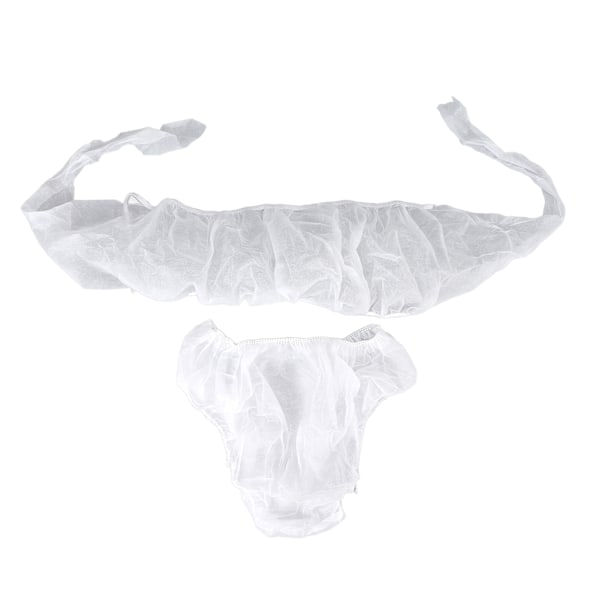 Disponibel BH Underkläder Kvinnor Resor Bärbar Skönhetssalong Mjuk Hygienisk Andas BH Trosor Set