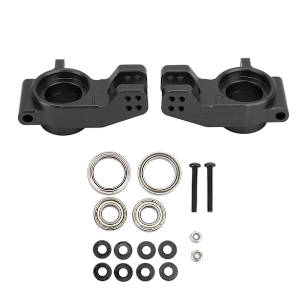 2 stk. RC bageste navbærer opgraderingsdele erstatning aluminiumlegering til ARRMA 1/7 1/8 sort