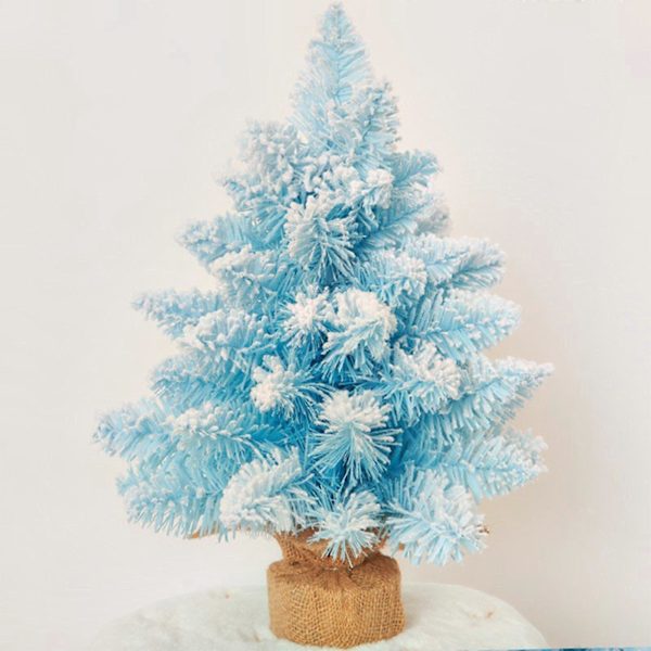 Bordplade Ornament Kunstværk Juletræsstatue til Indendørs Bogreol Skrivebord 45 cm Blå