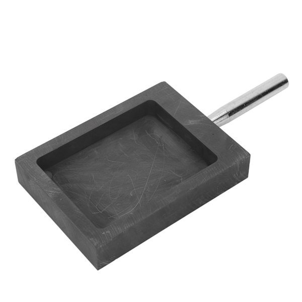 Grafittstøpeform Metall Ingot Form Digel med håndtak for smelting av raffinering Gull Sølv Kobber 4,13 X 3,15 X 0,59 tommer