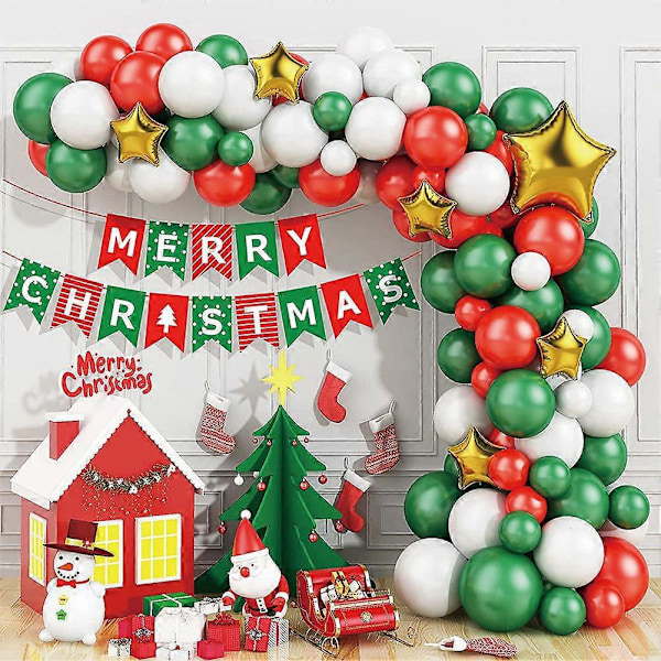 92 stk. Juleballong Garland Bue KitSett med julefestballongerjule diy ballongerJuleballonger Juledekorasjon Juleballong