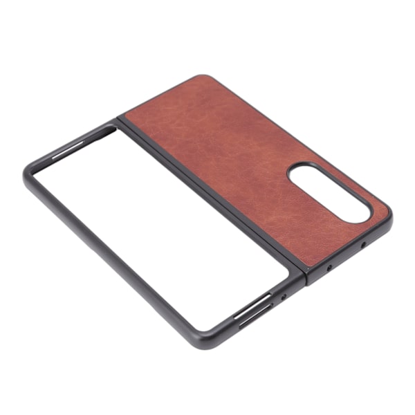 Fällbar skärmtelefonfodral i PU-läder, modernt, bekvämt och skyddande mobiltelefonfodral för Samsung Galaxy Z FOLD 4, brunt